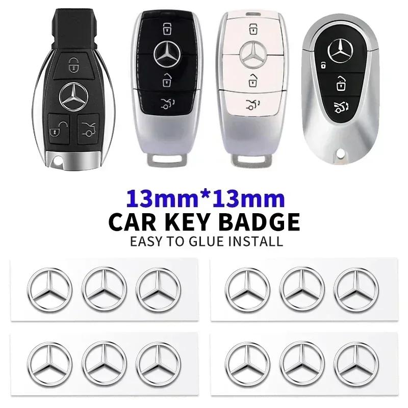 13mm Car Remote Key Sticker Emblem Decal For Mercedes Benz AMG W211 W212 W166 W167 W117 W247 W176 W204 W203 W205 W140 X253 W210