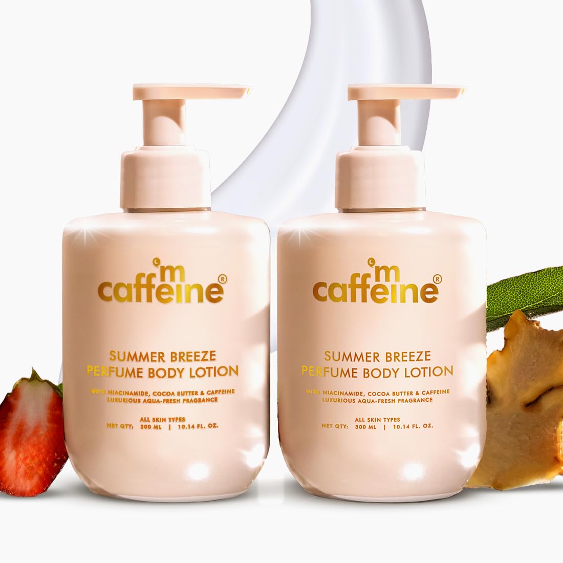 

mCaffeine Summer Breeze Perfume Body Lotion 300ml X Pack of 2 for Deep Hydration & Lightweight Daily Use
