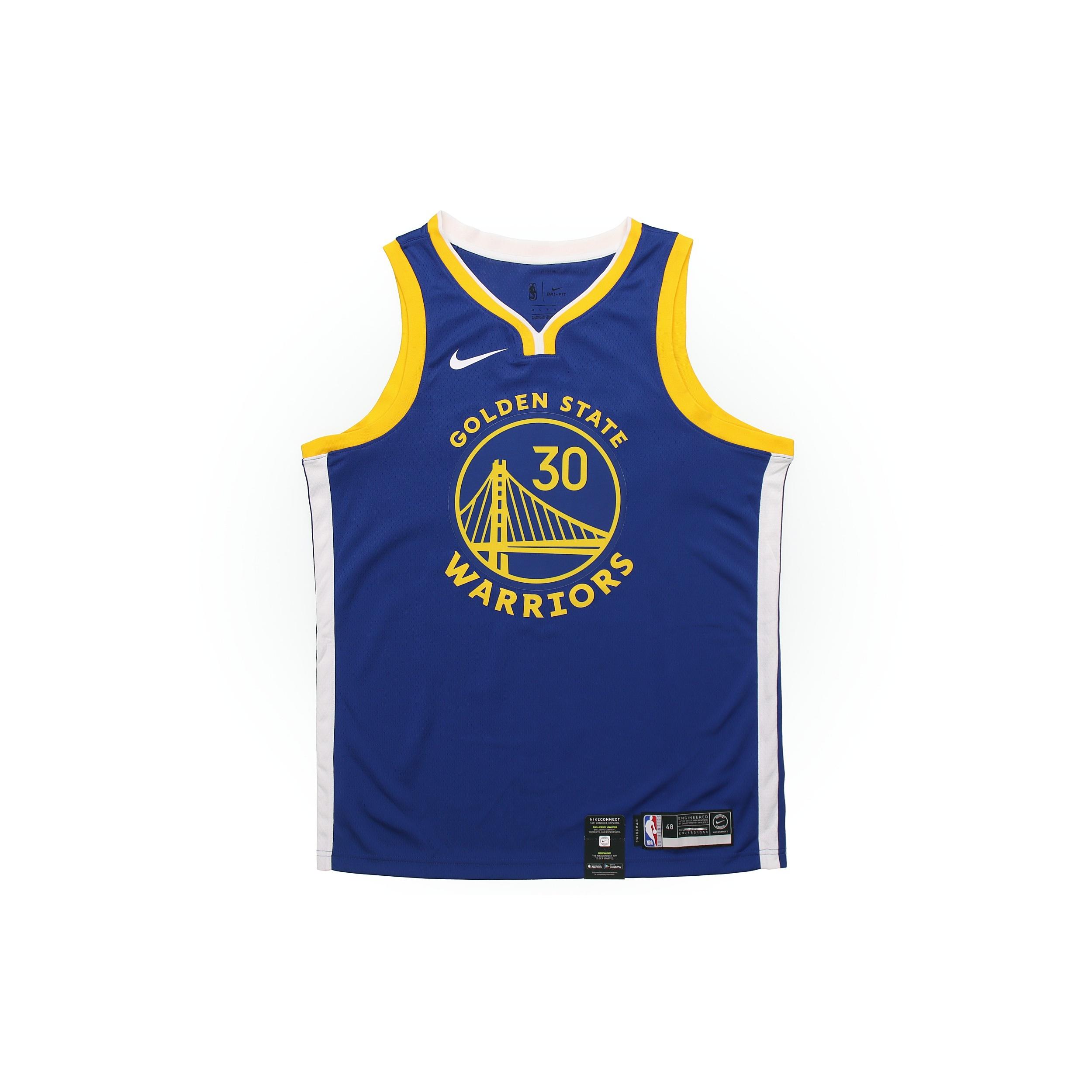 Nike Steph Curry Icon Edition Golden State Warriors Jersey Blue Men s AV4947-496 M