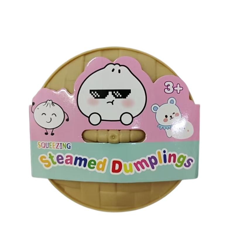 

New Simulation Steamed Stuffed Bun Pinch Music Slow Rebound Vent Steamed Buns Toys Trick Tik Tok Decompression Toys.