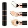 3-In-1 Mini Portable Makeup Brush With Cover, Clean And Hygienic, Easy To Store. Features 3 Detachable Brush Heads For Foundation, Loose Powder