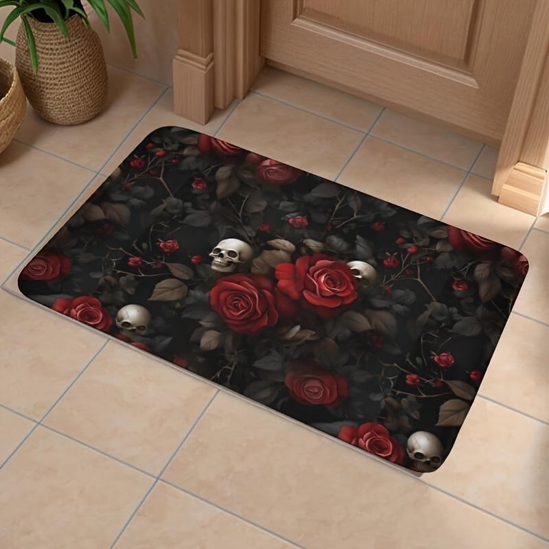 1PC Halloween Pattern Kitchen Rug Non-Slip Door Mat Pop design Bathroom Rug Bath Mat Carpet for Home Sink Laundry Decor