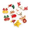 Fashion 10pcs Enamel Christmas Charm Pendant for Necklace Bracelet Earring Findings Alloy DIY Jewelry Making Supplies