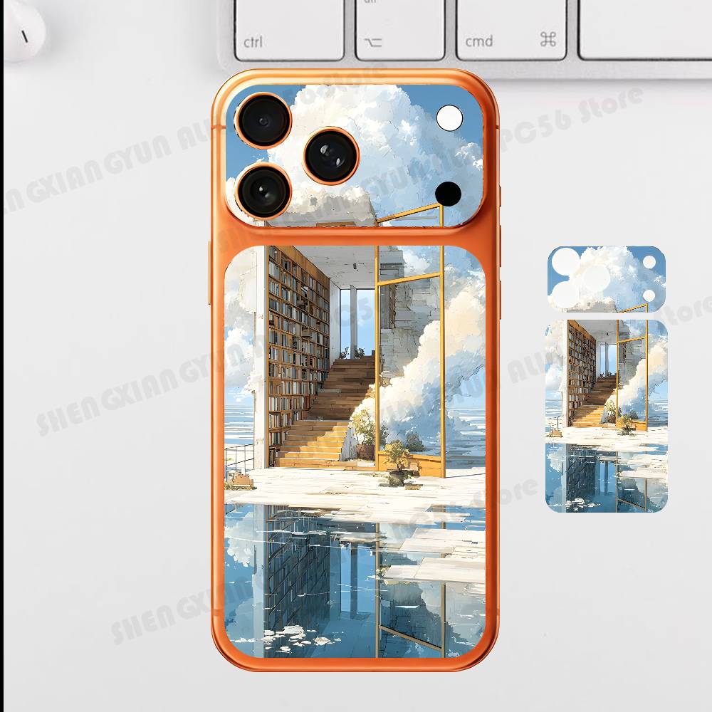 

Landscape Plain Decal Skin For IPhone17 Pro ProMax Back Film Cover Wrap Anti-scratch Durable Sticker iPhone17promax