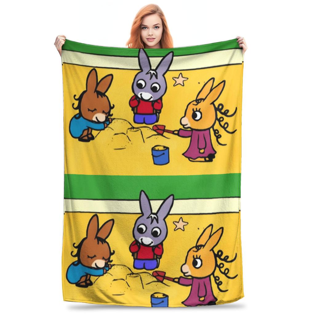 Trotro Collage Cute Cartoon Blanket Multi-function Flannel Sofa Throw Blanket for Couch Bedding Office Throws Bedspread Quilt