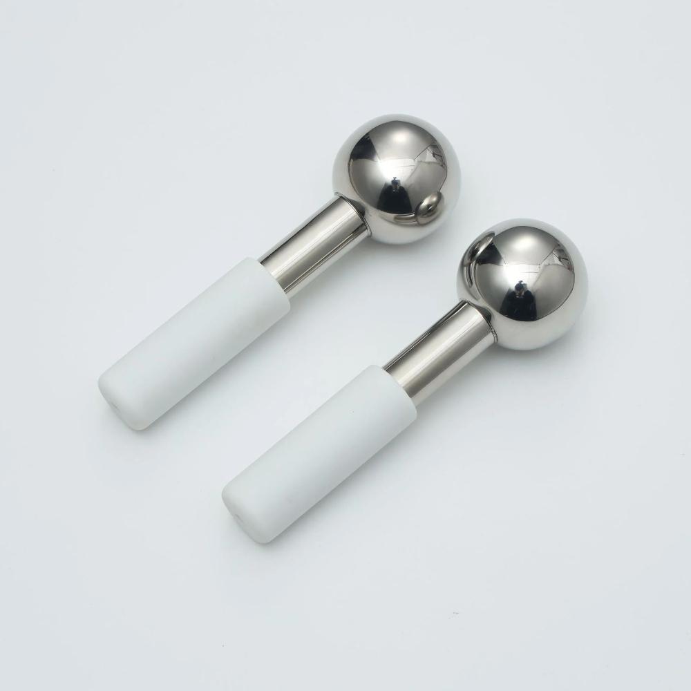 2pcs/1set Stainless Steel Ice Ball Facial Massage.Mini Facial Eye Beauty Stick. Household Beauty Accessory Reduces Puffiness