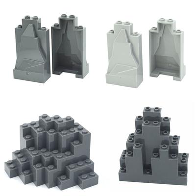 Assemble Particles 6082 6083 23996 47847 Moc Rock Panel City Street View DIY Enlighten Building Blocks Compatible With Brand