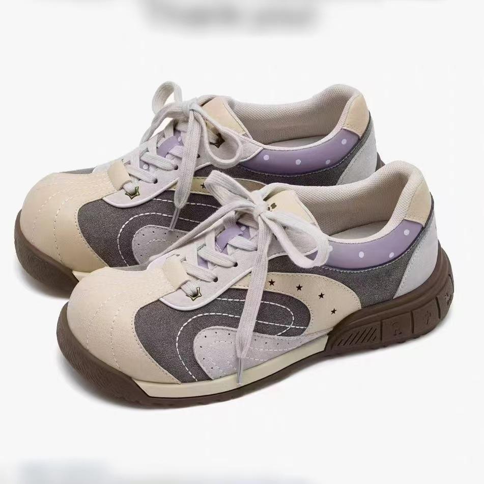 [Fanfuna] Retro Daddy Shoes Women's 2025 Autumn New Big Head Niche Design Comfortable Casual Sneakers