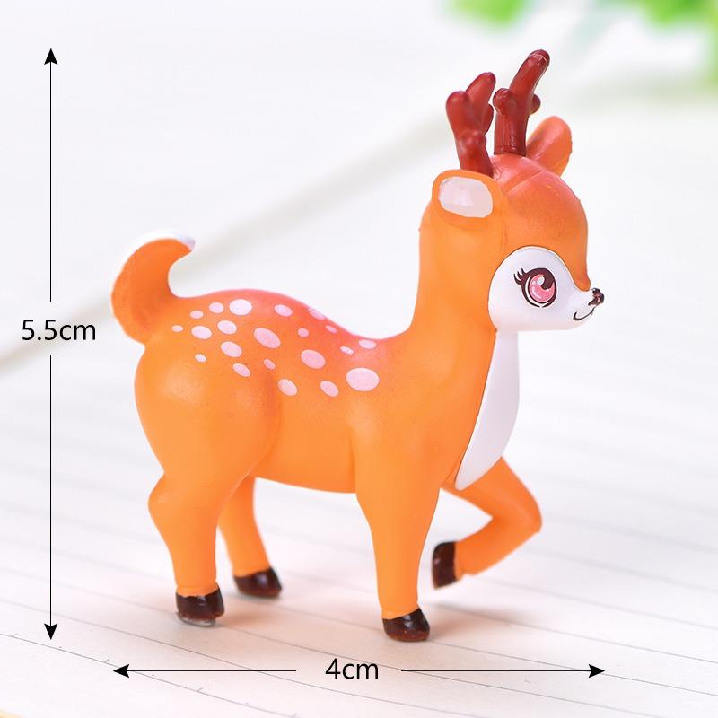 1pcs Wild Animal Little Sika Deer Model Ornaments Small Fawn Fairy Garden Miniature Accessories Decor Action Figure Figurine Toy