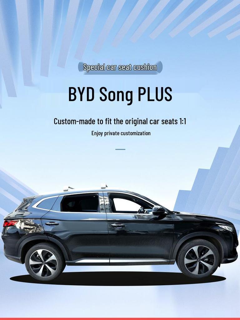 BYD Song PLUS Car Seat Cushion: Full Surround Mesh Cloth Cover, All-Season Use