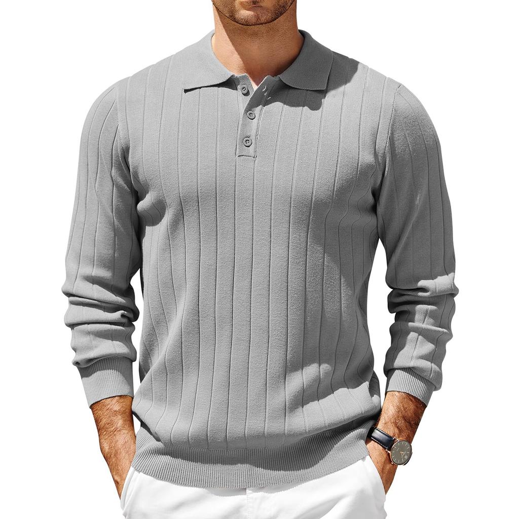 Mens   Shirts Classic Long Sleeve Buttons Fitness Workout T-Shirts Casual Fall Gym Muscle Fit Sports Tops