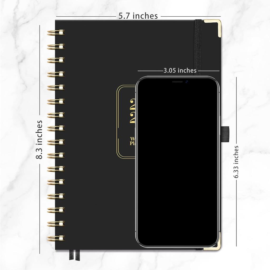 RETTACY 2026 Planner, Weekly and Monthly, Medium Size (5.7" x 8.3"), Jan - Dec 2026, Agenda, Calendar, 12 Month Tabs, Hardcover, 100 GSM Thick Paper,