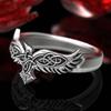 Vintage Fashion Ring Raven Wedding Band Mens Wedding Band Ring Size 7-14