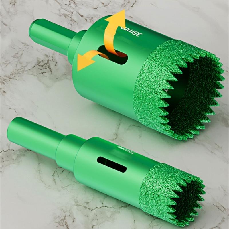Multipurpose Tile Drill Bit Serrated Edges Serrated Dry Drilling Hole Opener Effortlessly Drilling into Ceramic Glass