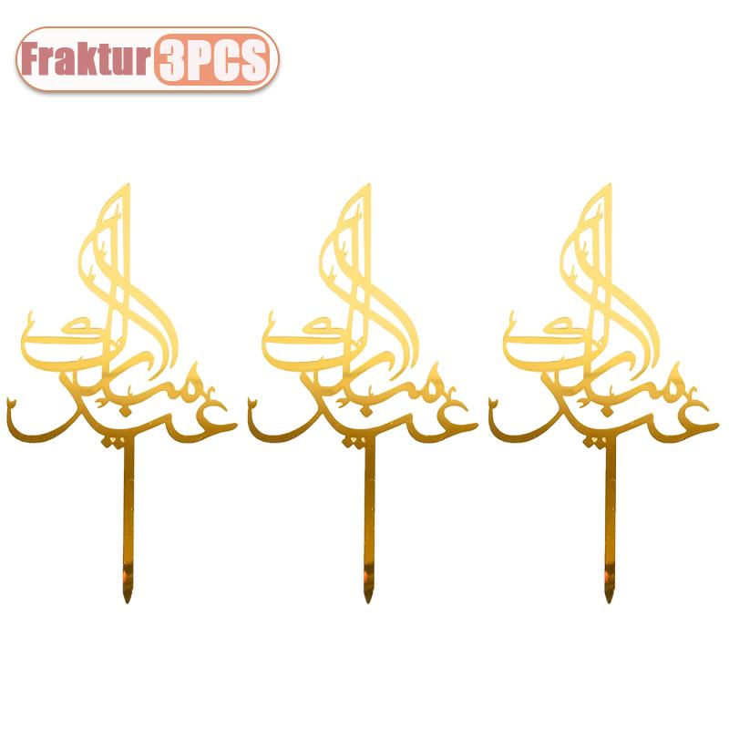 Elegant Acrylic Ramadan Cake Decor Crescent Moon Eid Mubarak For Middle Eastern Party Table Islamic Festival Dessert Decorations
