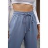 Fall Winter New Women's Solid Color High Waist Loose Straight Long Trousers With Pockets Elastic Waist Casual Pants For Crossborder Trade