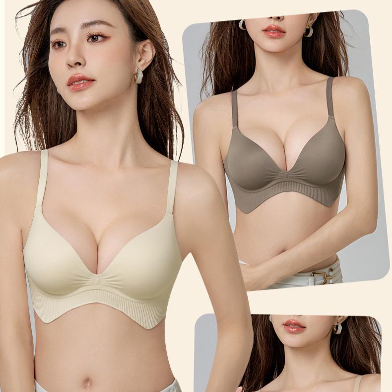 Gathering Bra for Women Anti Sagging Accessory Breast Seamless Bra for Women No Steel Ring Bra