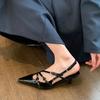 Shoes for Women  Closed Toe Women's Sandals Fashion Dress Sandals Women Pointed Toe Thin Heels Buckle Strap Shoes Female