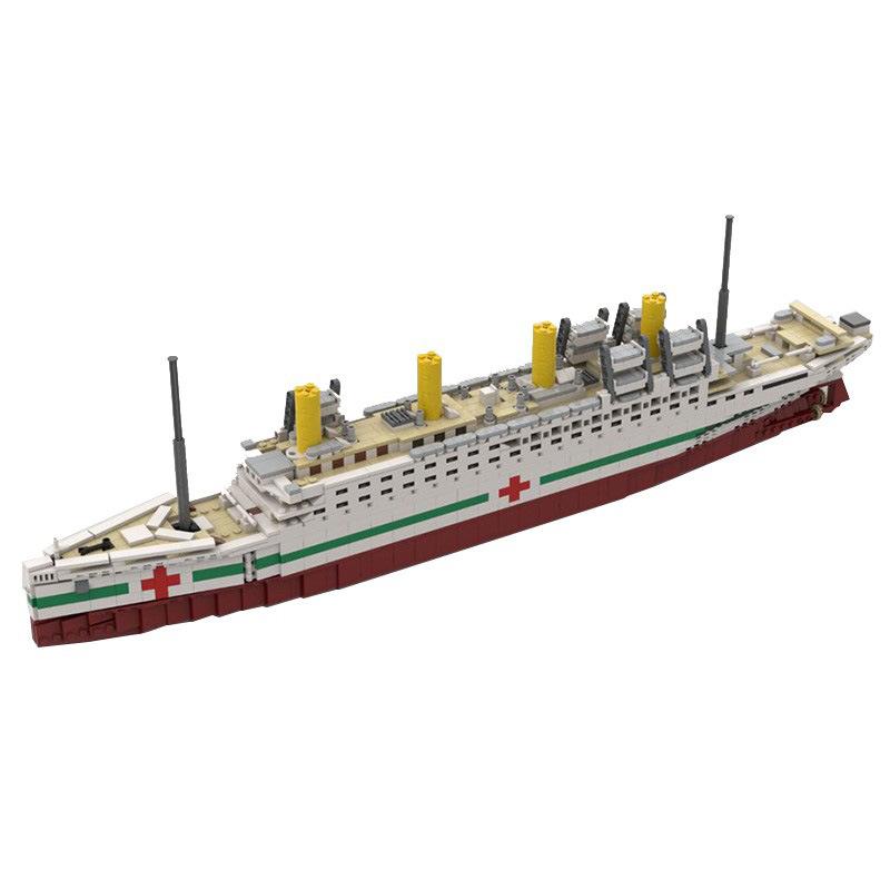 Building Blocks, RMS Britannic Toy Set, Small Pieces, Royal Navy Hospital Ship