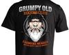 Grumpy Old Bikers Club Founding Member Never Happy Unless Riding Motorcycle T Shirt (Back Print)