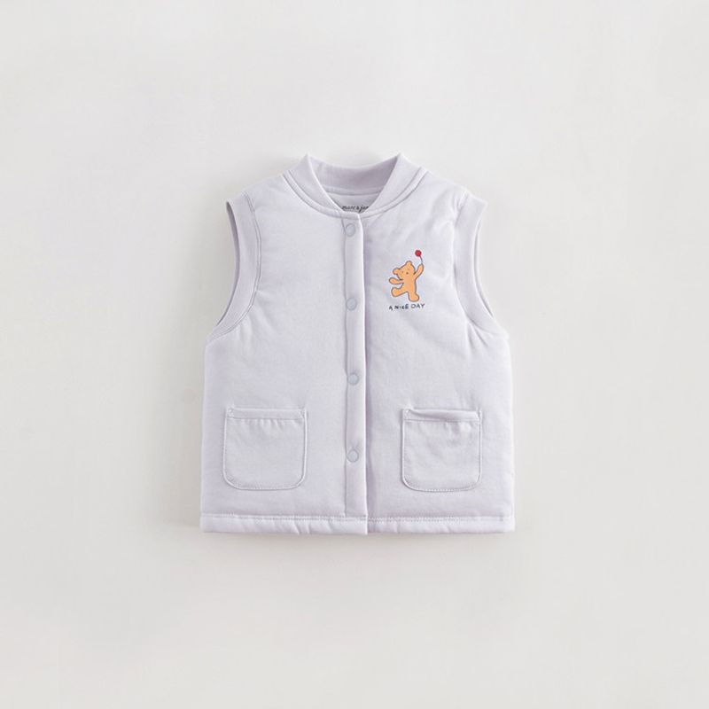 Жилет Куртка Хлопковый для Мальчиков и Девочек Butterfly Wing White-231173 120