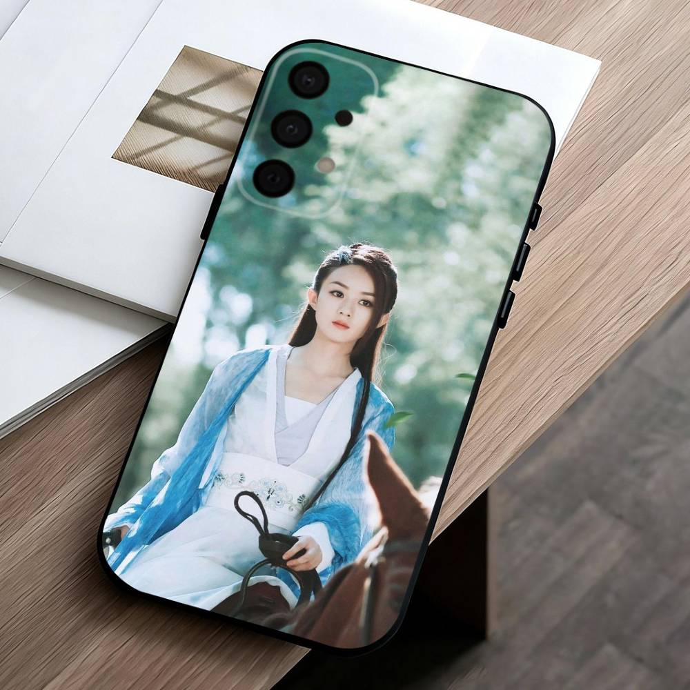 Оригинальный Чехол Для Телефона Актрисы Чжао Лиин Для Samsung Galaxy A73,A72,A71,A70,A53,A52,A51,Другие Мягкая Черная Крышка Samsung a12