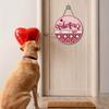 3 Stück Happy Valentine's Day Schild für Haustürdeko, Rot Rosa Liebesherzen Holz Türhänger für Außenbereich Veranda, Valentinstag Holzkranz