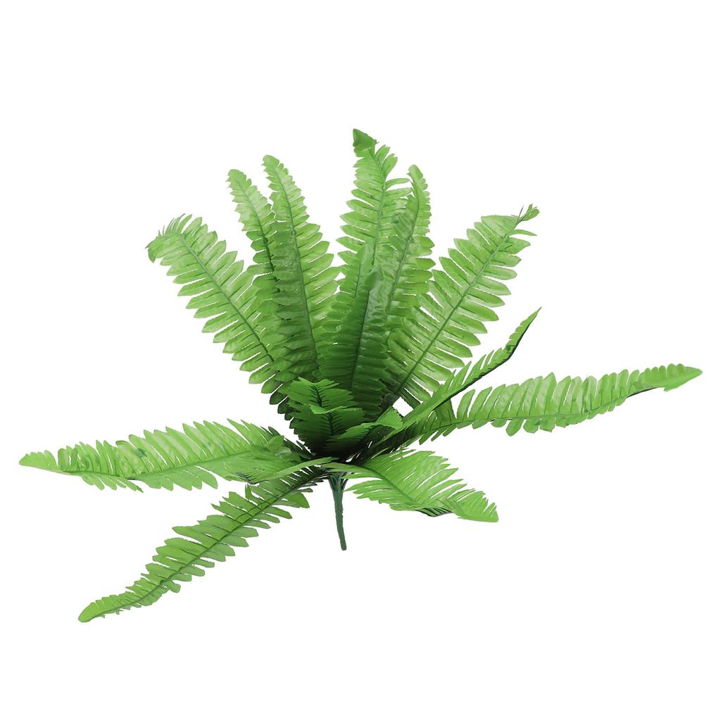 Artificial Boston Fern Lifelike Plant Leaves Outdoor Decoration Hanging for Garden Home Office Porch