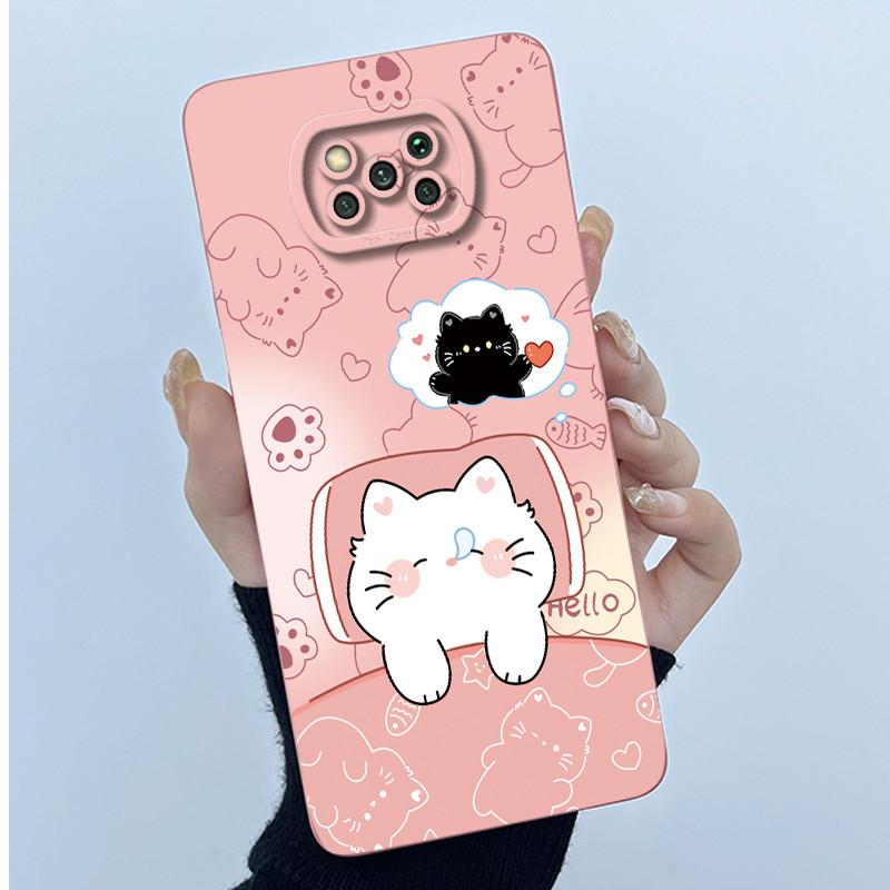 Case For Poco X3 Pro / Poco X3 NFC Sweet Girls Cats Silicone Soft Back Cover For PocoX3 X3Pro X3NFC Bumper Protective Casing