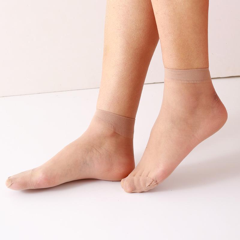 Women's Summer Thin Transparent Silk Anti-Snag Socks