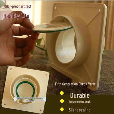 Universal Bathroom Ventilation Fan Backflow Prevention Valve (80mm/100mm)