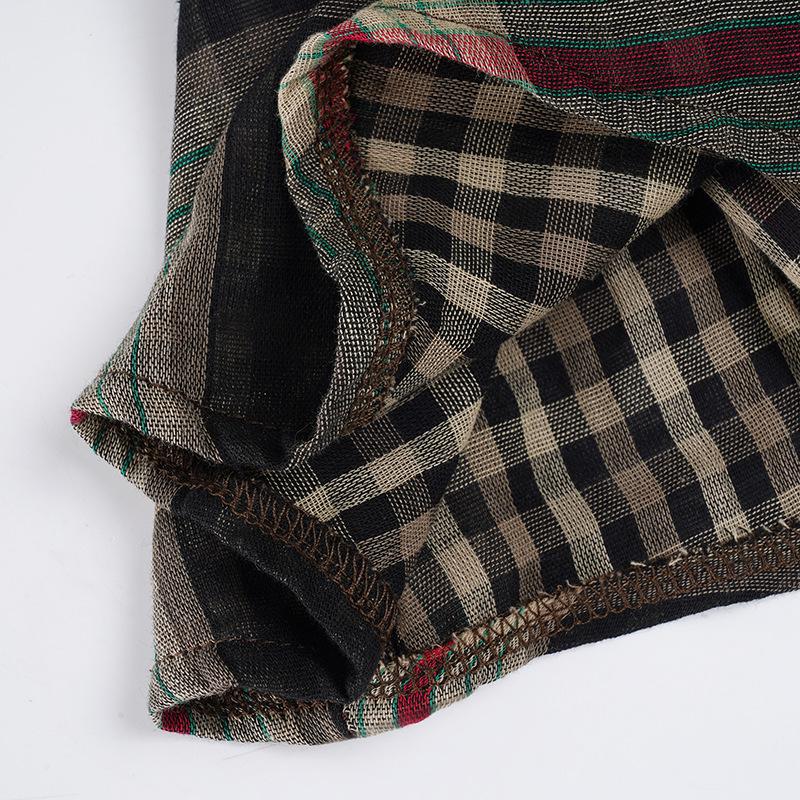 Amerikanischer Streetstyle Karomuster Patchwork Niedrig geschnittener Minirock