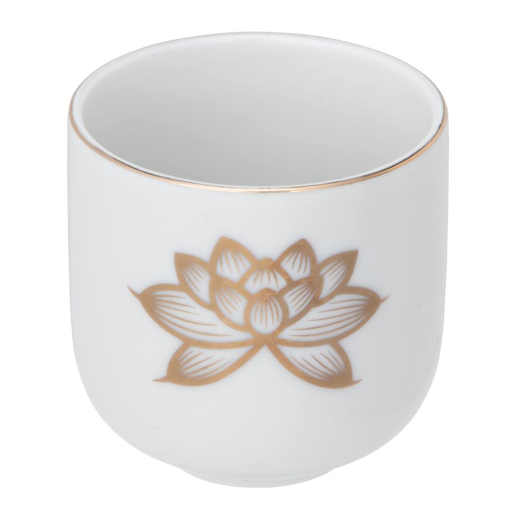 Buddhist Altar Accessories, Shinto Altar Accessories, White Gold Lotus 2.0 Teacups (6 pieces), AM-TM637