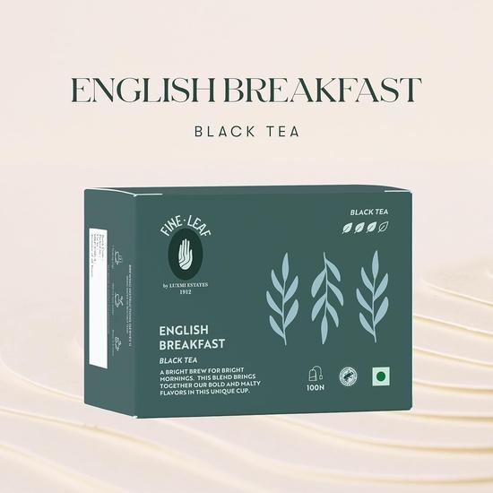 Luxmi Estates - Fine Leaf English Breakfast Black Tea | High Caffeine - Strong, Robust, Double Chamber Stapleless Blend of Assam | 200 gm