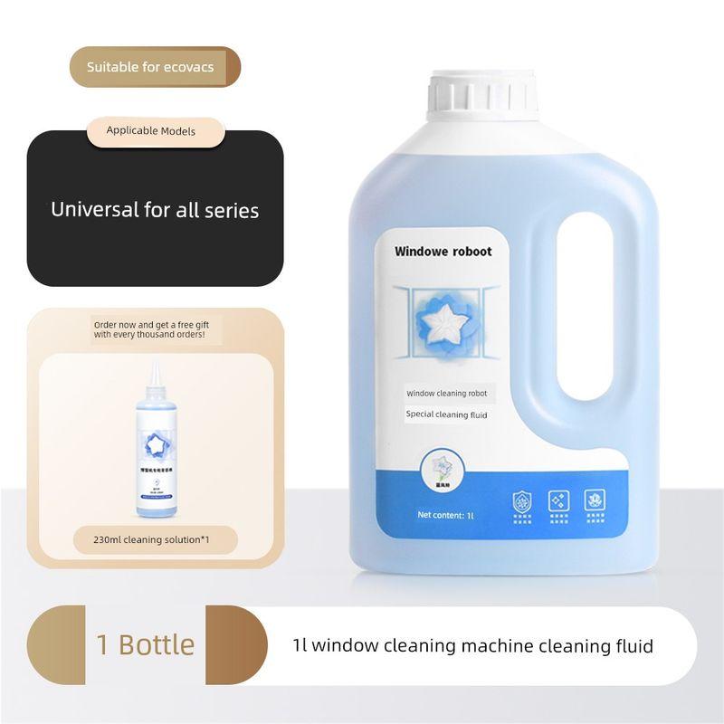 Suitable for Ecovacs Window Cleaner W1S Cleaning Cloth, Glass Cleaning Robot, Window Cleaning Machine Pro Accessories, W2S Special Cleaning Liquid Window Cleaning Machine Cleaning Fluid 1L