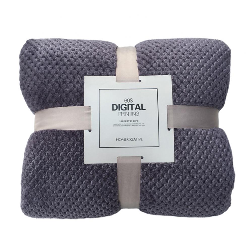 Soft Flannel Plush for Bed Solid Color Gift Blanket Throw Blanket Fleece Bedspread Cover Sofa Christmas Dropship