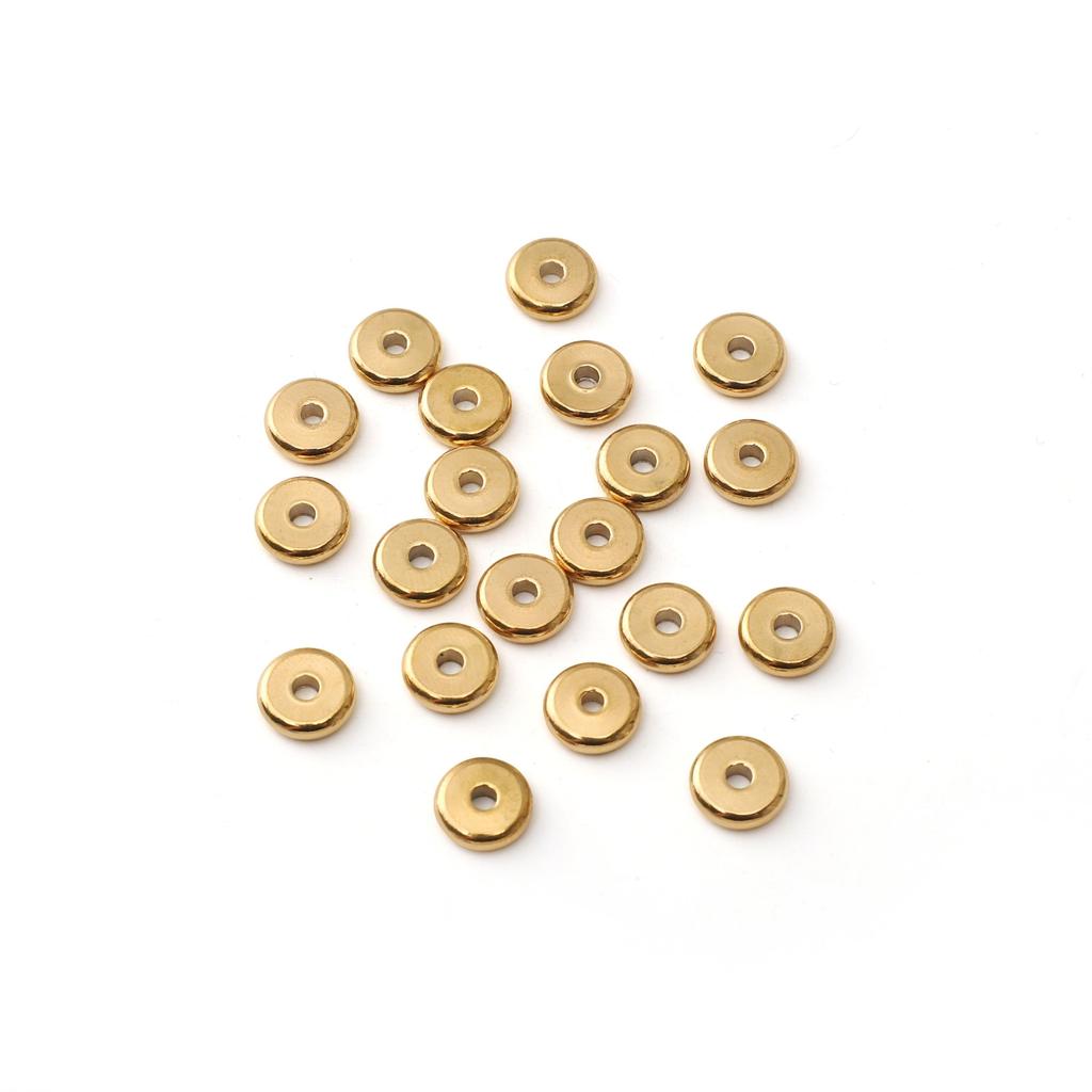 5-100 Piezas Acero Inoxidable Espaciadores Circulares Planos Para Pulsera DIY Collar Accesorios para Hacer Joyería