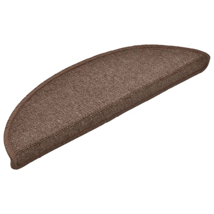 VidaXL Stair Treads 15 Pieces 56 X 17 X 3 Cm Coffee Brown Semicircular 133880
