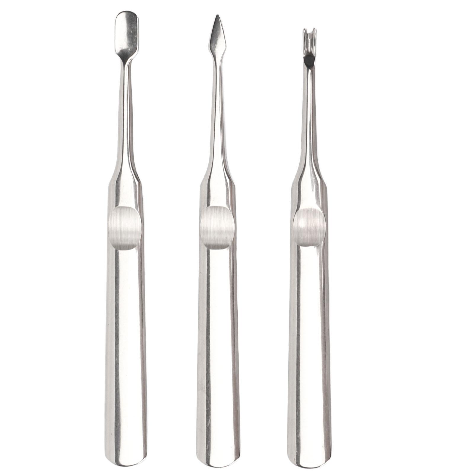 

3 шт. Триммер для кутикулы ногтей из нержавеющей стали, профессиональный пушер для удаления кутикулы для маникюра