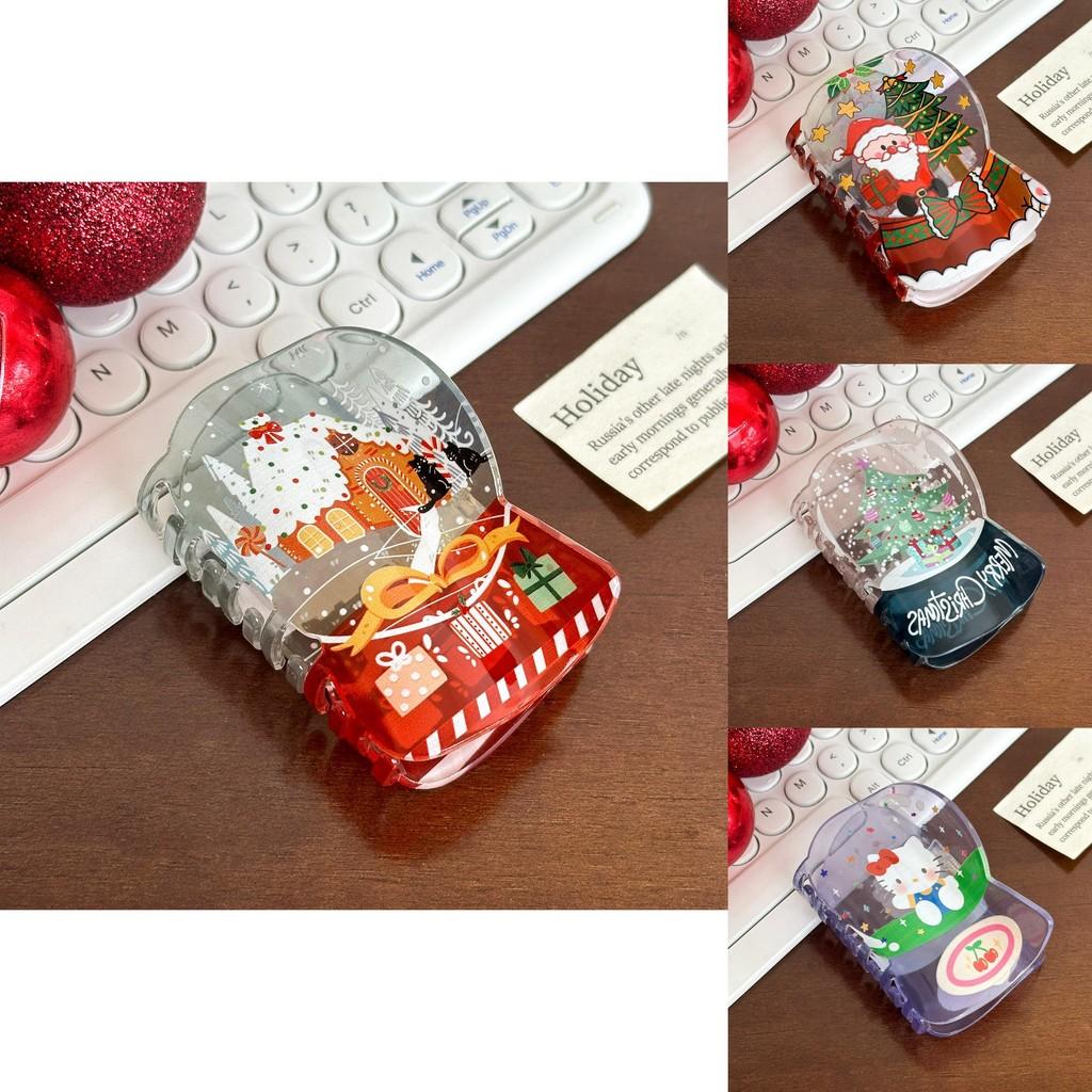 Fun And Festive Acrylic Hair Clips Featuring Cute Christmas Characters For Women