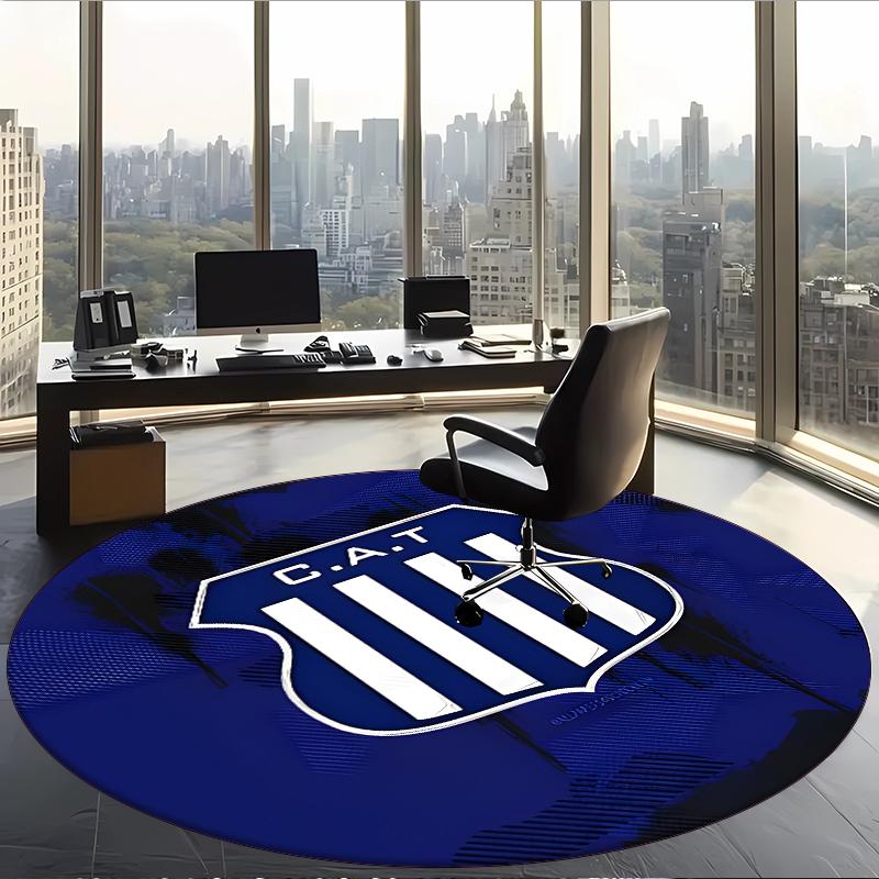 Club Atlético Talleres (1) Round Office Rug Decorative Floor Rug for Office Bedroom Living Room and Home Space