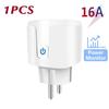 16A/20A EU Smart Socket WiFi Smart Plug Power Monitoring Timing Function Voice Control Works With Tuya APP Alexa Google Home