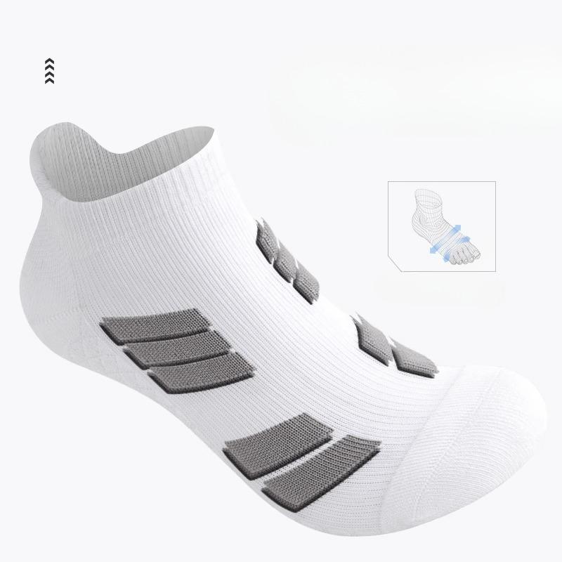 Sports Socks, Men's Short Socks, Summer Style, Outdoor Running and Basketball, Anti-odor and Sweat-absorbing Short Tubes, Boat Socks, Towel Socks