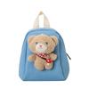 Children Backpack With Plush Bear Doll Decoration For Daily Casual Outings