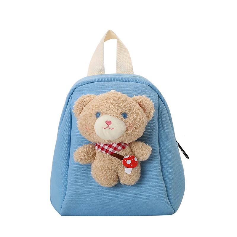 With Children Backpack Plush Bear Doll Decoration For Daily Casual Outings