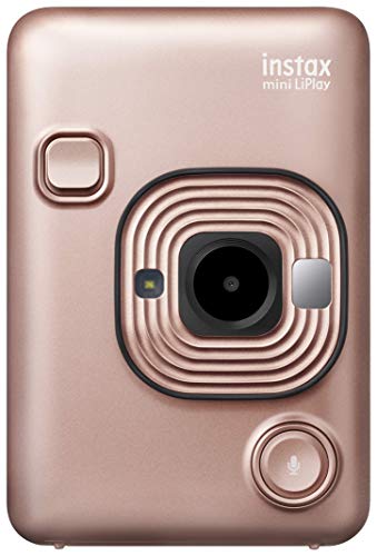 Fujifilm Instax Mini LiPlay Instant Camera/Smartphone Printer In Brush Gold (INS MINI HM1 BLUSH GOLD)