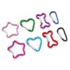 1pc Mountaineering Buckle Love Star Buckle D-Shaped Buckle Color Backpack Buckle Aluminum Keychain DIY Accessories
