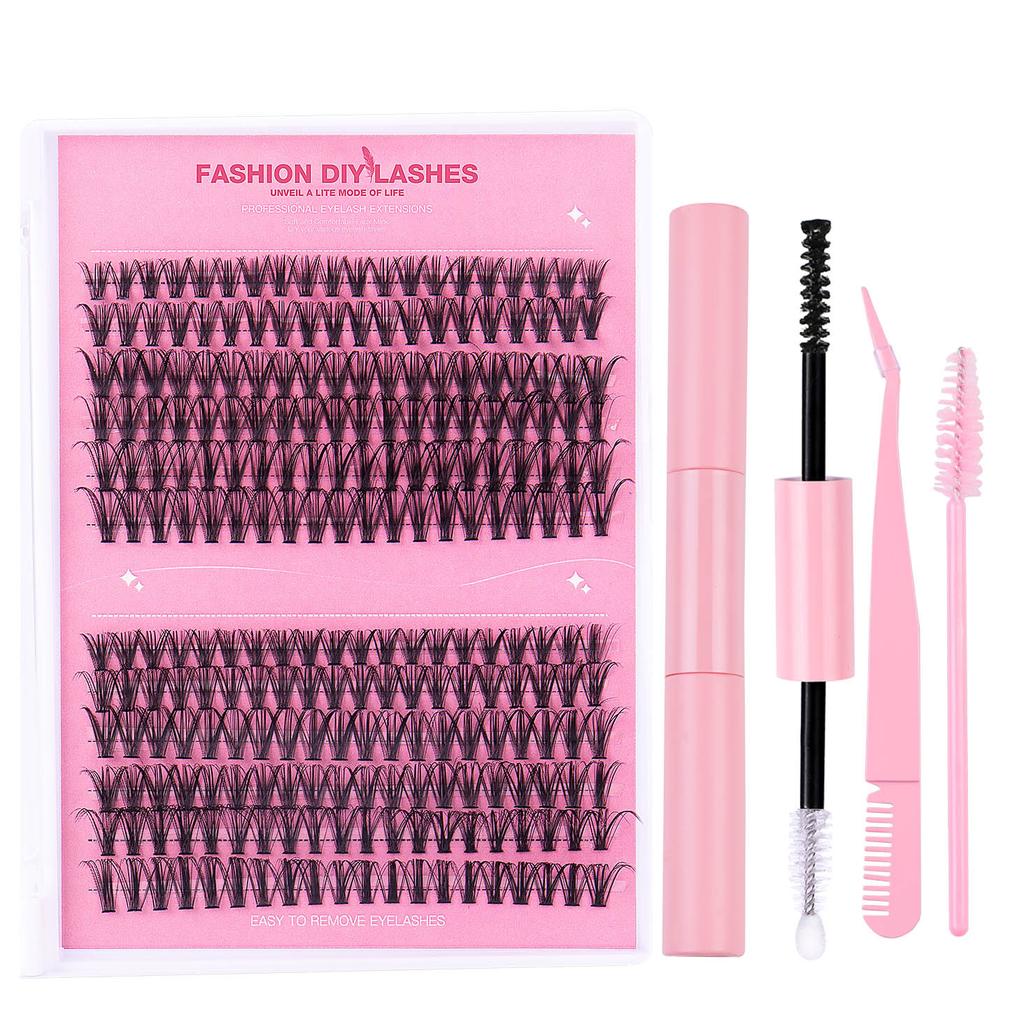 Single Cluster Diy False Eyelashes Large Capacity 30P + 40P Eyelashes Self-Married Eyelash Glue Set