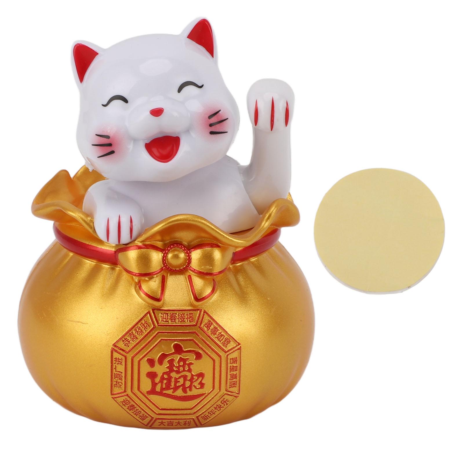 

Солнечный Счастливый Кот, Приносящий Благосостояние, Приветствующий Кошку, Декор для Машины, Настольный Кассовый Аппарат, Открытие