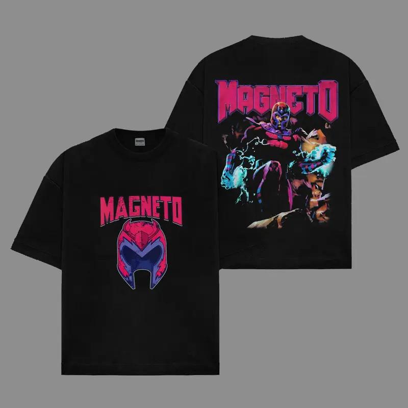 Magneto 2 Xmen Supervillain MCU Tee, Retro Movie T-shirt, Oversized Washed Black Unisex T-Shirt XXL